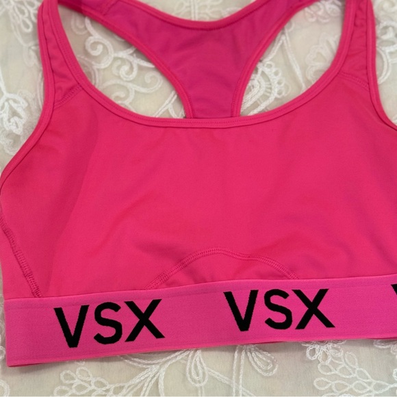 VSX Sports Victoria Secret Vibrant Pink Racerback Sports Bra - Picture 4 of 9